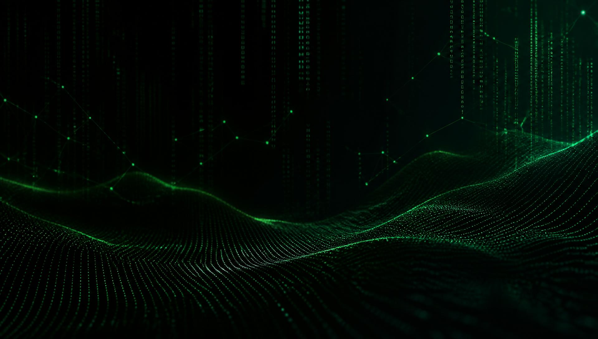 Abstract green digital security architecture